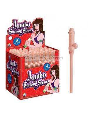 JUMBO SUCKING STRAW FLESH 48