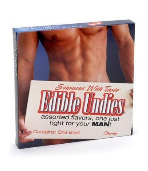 TANGA COMESTIBLE EDIBLE UNDIES - HOMBRE - FRESA-CHOCOLATE